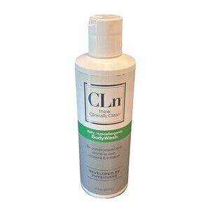 CLn Daily Hypoallergenic Body Wash 8 oz Fragrance Free Eczema Sensitive Skin